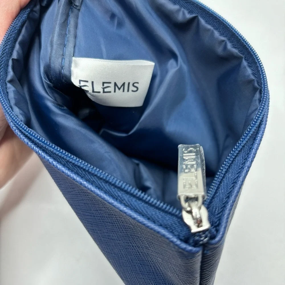 ELEMIS Blue Small Zipper Makeup Pouch